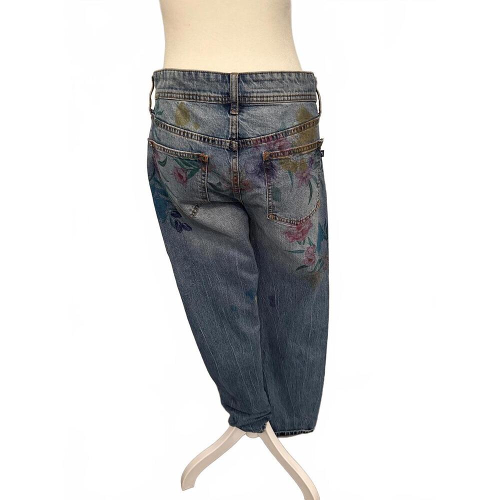 NWOT Pilcro By Anthropologie Boyfriend Painted Jeans Size 27 - Picture 2 of 8